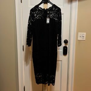 Miusol black lace 3/4 length dress, never worn
